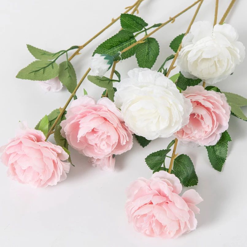Florist Supply Bulk - 5/10개 롱 스템 인조 장미 부케
