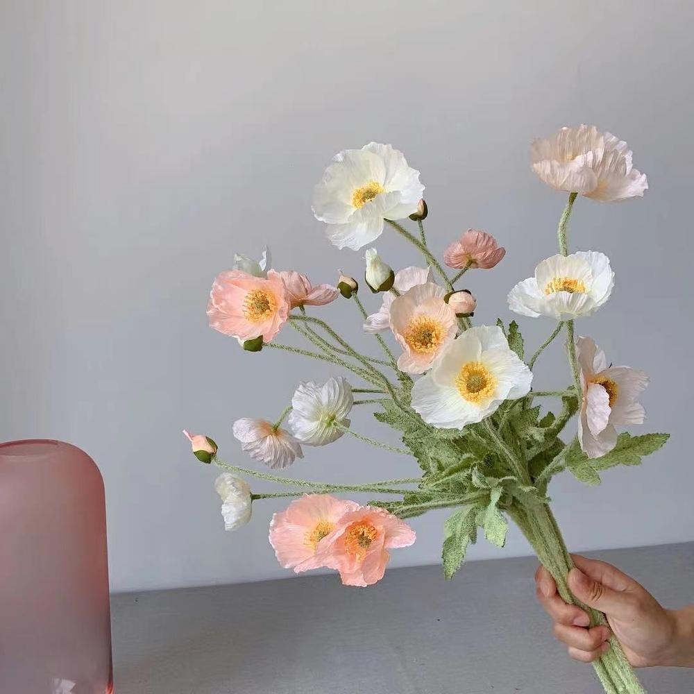 가짜 양귀비 실크 긴 스템 인공 꽃, 집들이 정원 테이 - Florist Supply Bulk 리뷰 및 가격